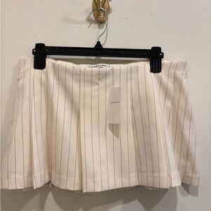 Abercrombie & Fitch Cream Striped Mini Skirt